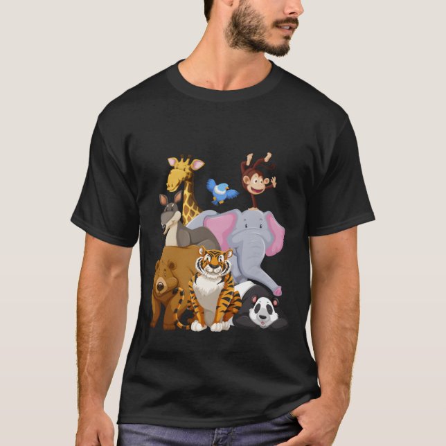 Zoo Animals Wildlife Dayee family T-Shirt (Vorderseite)