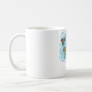 Zoo Animals World Map Planet Erde Ökosystem Kaffeetasse