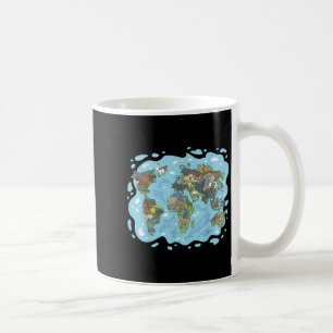 Zoo Animals World Map Planet Erde Ökosystem Kaffeetasse