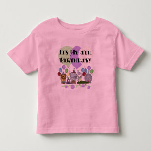 Zoo Animaux 4e anniversaire Tshirts et cadeaux