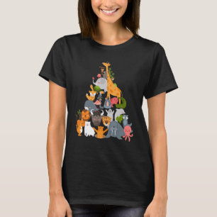 Zoo-Ausflug-Tierpyramide T-Shirt