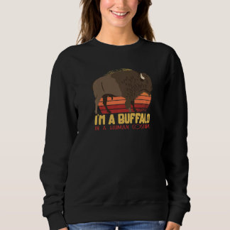 Zoo Costume Animal  Friends  Buffalo Retro Theme Sweatshirt