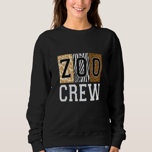 Zoo Crew Animal Print for Kids or Adults Zoo Group Sweatshirt (Vorderseite)