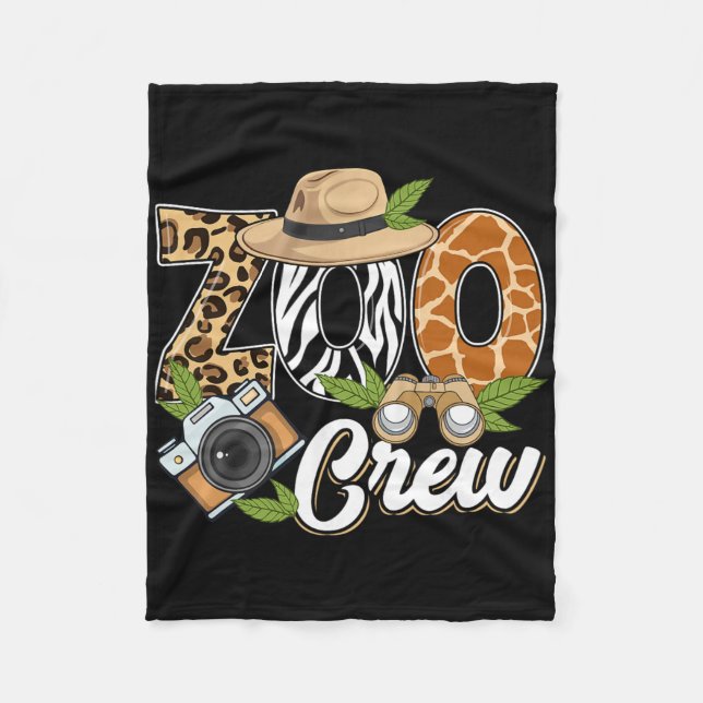 Zoo Crew Safari Animals Wildlife Animal Wild Field Fleecedecke (Vorderseite)