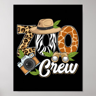 Zoo Crew Safari-Tiere Wildtiere Tier Wild Feld Poster