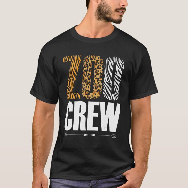 Zoo Crew Safari Zoologe Tiere T-Shirt (Vorderseite)