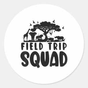 Zoo Field Trip Shirt für Lehrer, Schüler Runder Aufkleber
