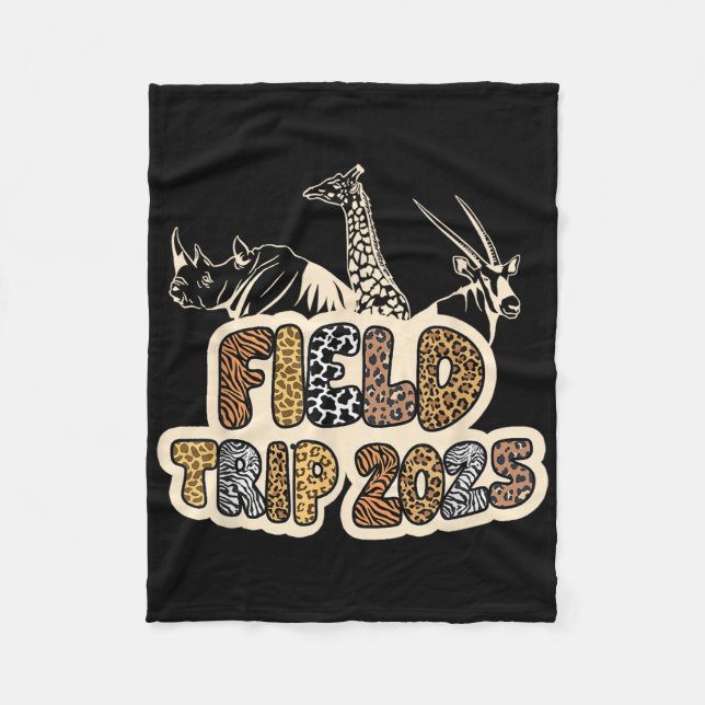 Zoo Field Trip Squad Field Day 2025 Matching Teach Fleecedecke (Vorderseite)