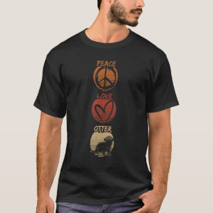 Zoo Frieden Tier Hippie Wildtier Liebe Otter Retro T-Shirt