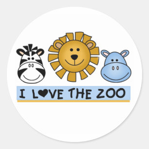 Zoo Friends Runder Aufkleber