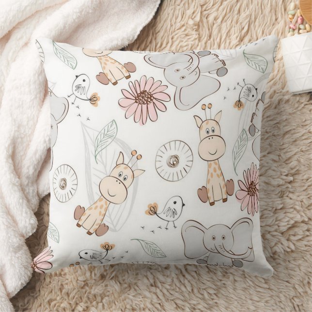 Zoo Friends Throw Kissen 20" x 20" (Decke)