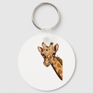 Zoo Giraffe Animal - African Savanna Zookeeper Saf Schlüsselanhänger
