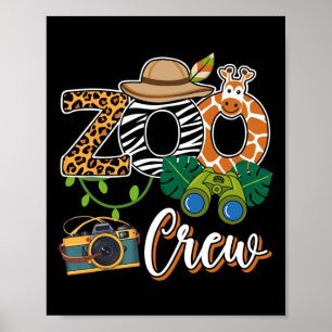 Zoo Giraffe Crew Safari Tierpark Kindermädchen Poster