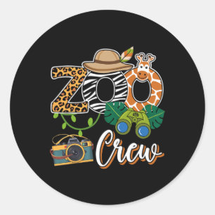 Zoo Giraffe Crew Safari Tierpark Kindermädchen Runder Aufkleber