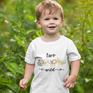 Zoo Jungle Safari Animal Two Wild 2nd Birthday Kleinkind T-shirt