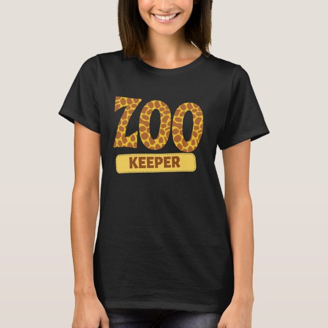 Zoo Keeper African Animals Giraffe Safari Zookeepe T-Shirt (Vorderseite)
