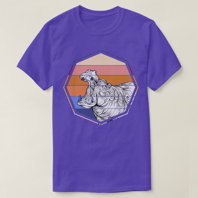 Zoo Keeper Geschenk Afrika Tier Hippopotamus T-Shirt (Design vorne)