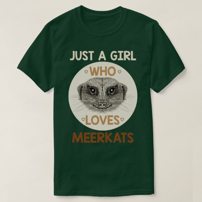 Zoo Keeper Girl Africa Safari Funny Meerkat T-Shirt (Design vorne)