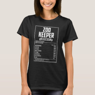 Zoo Keeper Nutrition Facts T-Shirt