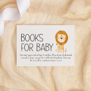 Zoo-Nursery-Tiere-Bücher Für Baby Shower Mitteilungskarte