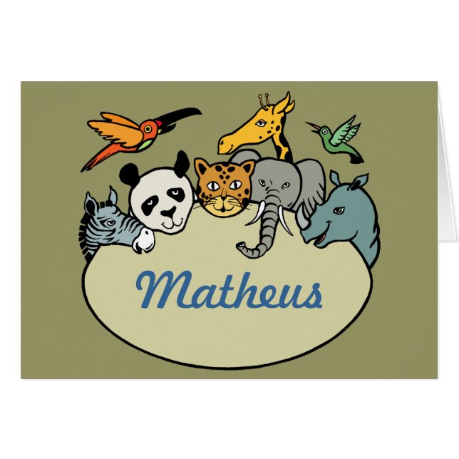 zoo personnalisé animaux de famille (Devant horizontal)