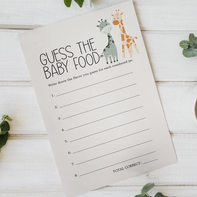 Zoo Safari Animal Baby Dusche Ratgeber Baby Food G Flyer (Von Creator hochgeladen)