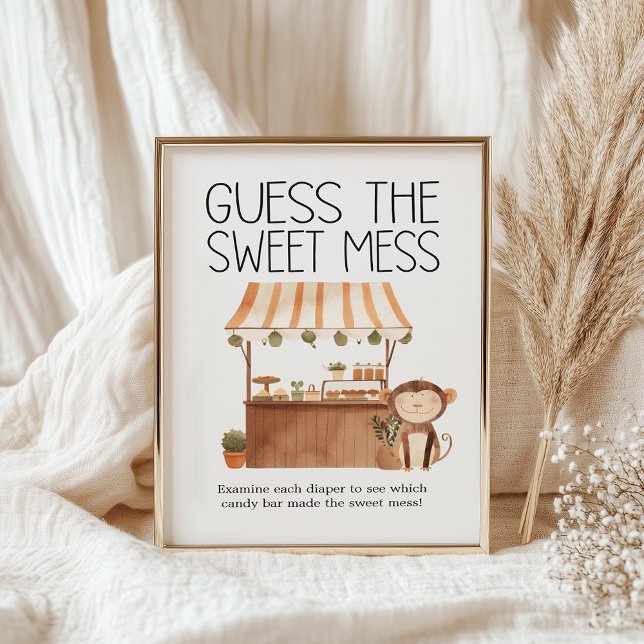 Zoo Safari Animals Baby Showraten Sweet Mess Poster (Von Creator hochgeladen)