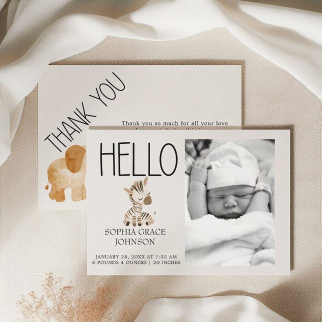 Zoo Safari Kinderzimmer Animals Baby Ankündigung (Von Creator hochgeladen)