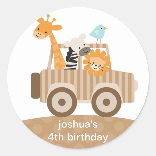 Zoo Safari Stickers (Vorderseite)