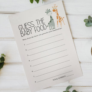 Zoo-Safari-Tier-Baby-Party-Rätsel um Babynahrung S Flyer