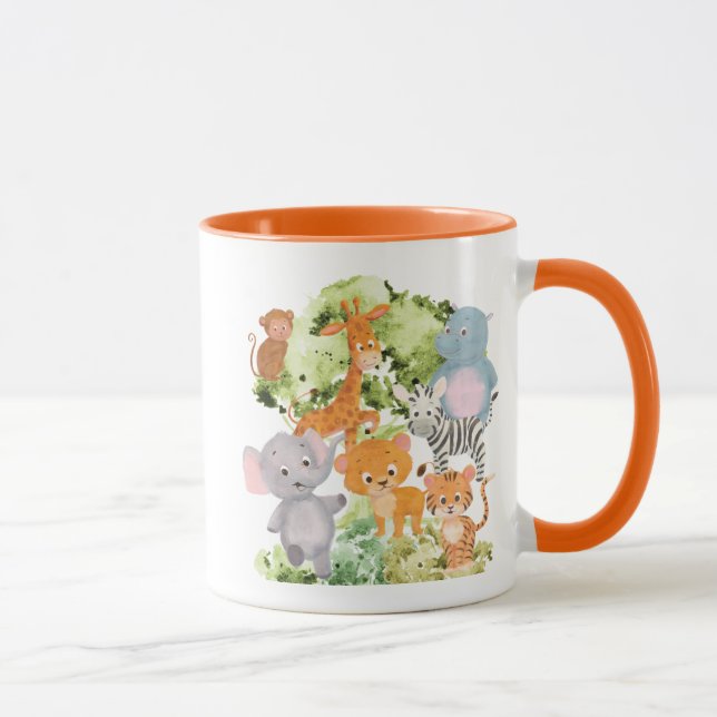 Zoo: Sammlung niedlicher Wildtiere Tasse (Rechts)