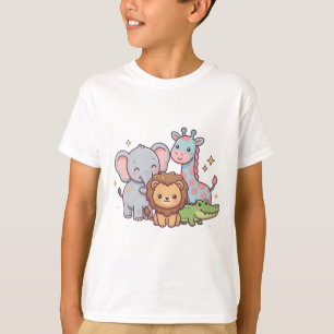 Zoo Süß Tier Kawaii Kind Spaß Wildnis Safari Reise T-Shirt