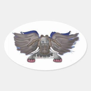 Zoo-Tapes-Sticker-Set Ovaler Aufkleber