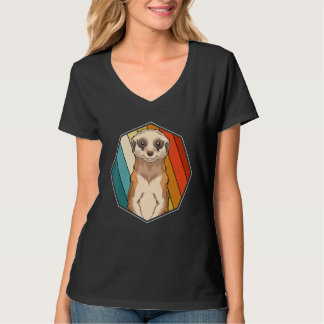 Zoo-Tier Erdmännchen Afrika Safari Retro Erdmännch T-Shirt