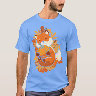 Zoo Tier für Herbst sinkende Blätter Waldtier T-Shirt