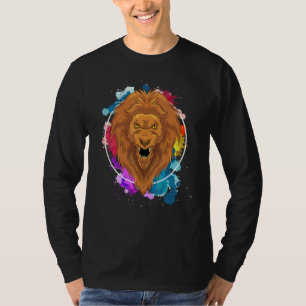 Zoo-Tier Löwe Afrika Safari Farbiger Löwe T-Shirt