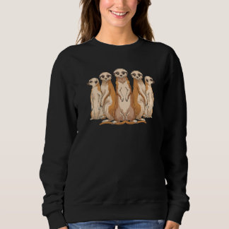 Zoo-Tier Niedliche Erdmännchen Afrika Safari Meer Sweatshirt