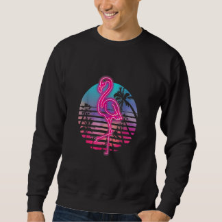 Zoo Tier Tropic Sommer Sonnenaufgang Flamingo Sweatshirt
