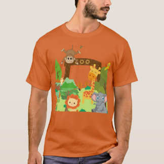 Zoo-Tiere Design Freund T-Shirt