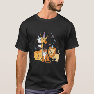 Zoo-Tiere mit Geburtstagsfeier T-Shirt