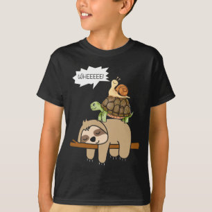 Zoo-Tiere verschenken Schnecke Schildkröte Faultie T-Shirt