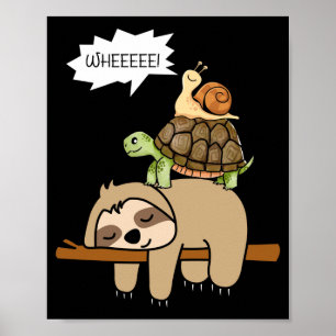 Zoo-Tiere verschenken Schnecken-Schildkröten-Fault Poster