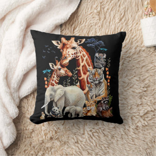 Zoo-Tiere Wildtiere Geburtstagsfeier Tier Kissen