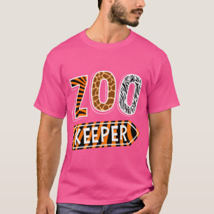 Zoo-Tiere Wildtierparty-Zoo-Wärterin Mädchen T-Shirt
