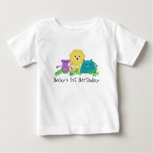 Zoo-Tiere zum 1. Geburtstag des Babys Baby T-shirt