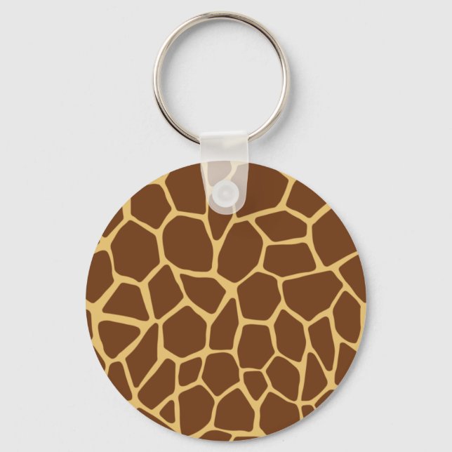 Zoo-Tiergeschenk, Giraffe-Skin-Druck, Safari-Tier Schlüsselanhänger (Vorderseite)