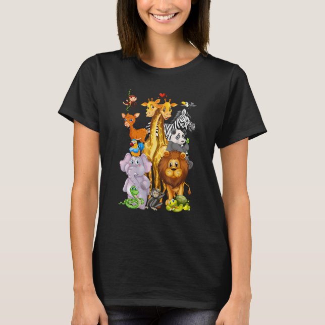 Zoo Trip Cute Zoo Animals T-Shirt (Vorderseite)