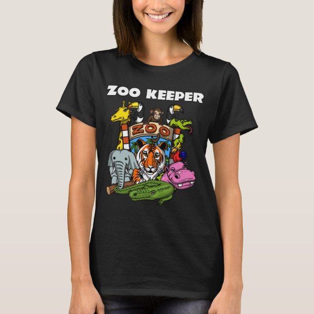 Zoo-Wächter-Tierliebhaber-Party T-Shirt (Vorderseite)