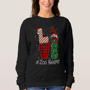Zoo Wärter LOVE Gnom Lustige passende Pyjama Weihn Sweatshirt