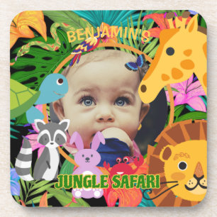 Zoo Wild Animal Jungle Safari Kindergeburtstag Getränkeuntersetzer